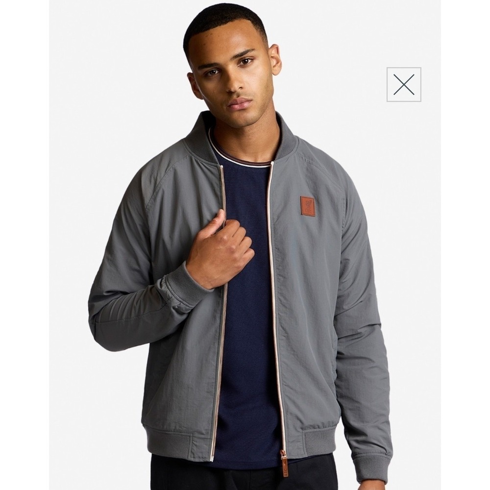LFC Liverpool Football Club Men's Zip Jacket Premier League Grey Size Large NEW!
